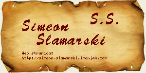 Simeon Slamarski vizit kartica